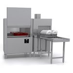 Mașină de spălat vase Apach Tip cu grilaj Arc100 (T101) Dozer + Uscător de colț Ieșire dreapta
