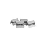 Semn pentru masa - Rezervat/Reserved, inox, 4buc/set, 50x35x(h)40 - Image 2