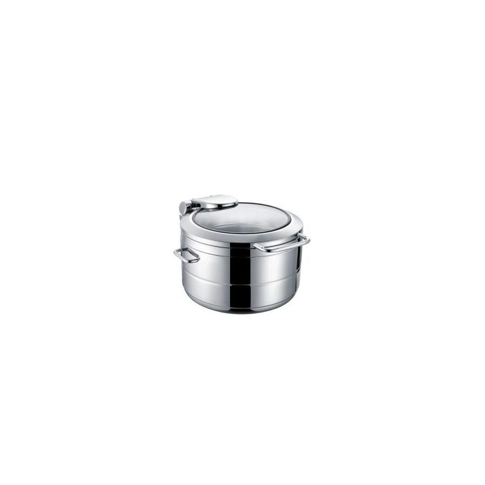 Chafing dish rotund pentru inducție cu capac din sticlă De Luxe, 9 l Fine Dine - Image 4