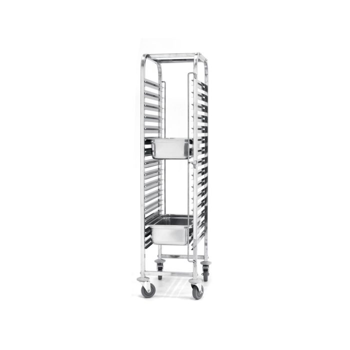 Carucior debarasare tavi, capacitate 15 tavi x GN 1/1(530x325mm), inox, 615x450x(H)1695 mm, Hendi - Image 6