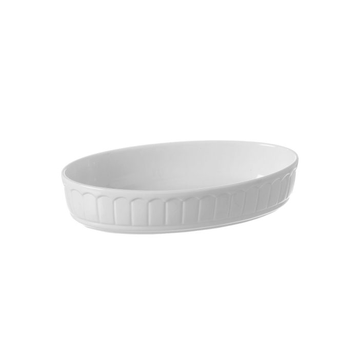 Vas cuptor portelan alb termorezistent pana la 600 gr C, oval, Hendi, 220x130 mm - Image 2