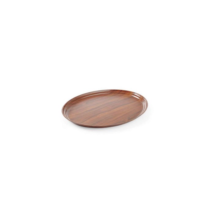 Tava servire ovala, lemn armat laminat cu strat anti-alunecare, Hendi, 20x26.5 cm - Image 2