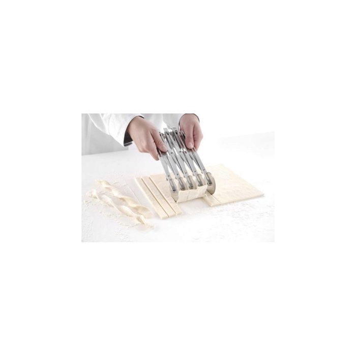 Taietor pentru aluat din otel inoxidabil cu 7 role, 222x80x(h)55 mm - Image 3