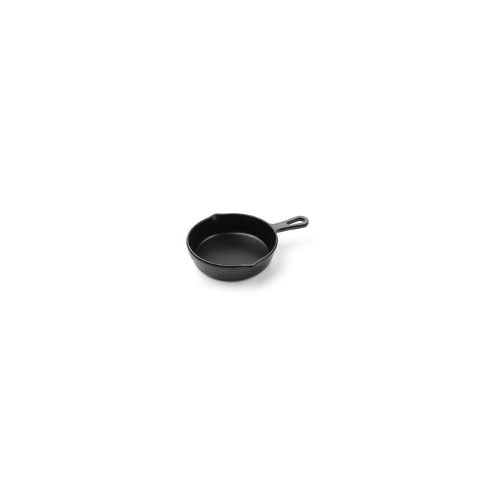 Bol servire, forma mini-tigaie cu maner,, 162x121x(H)30 mm, melamina neagra, Hendi Little Chef - Image 2