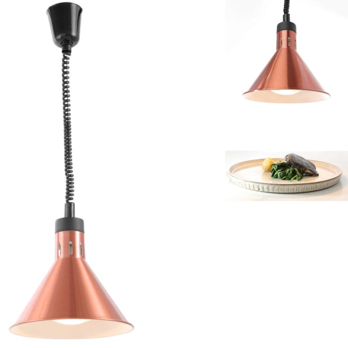 Lampa de caldura conica, finisaj cupru ø275x(H)250 mm, 230V, 250W - Image 2