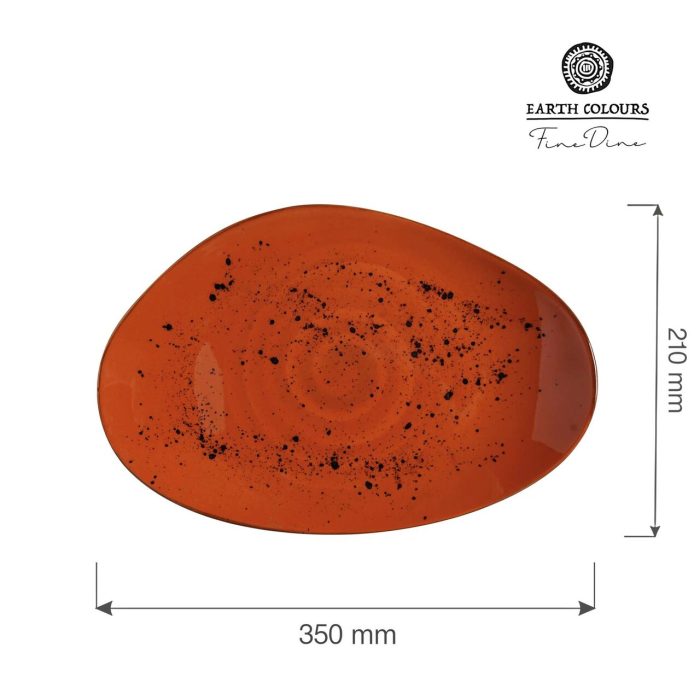 Farfurie în formă organică Dahlia 350x210 mm Fine Dine - Image 10