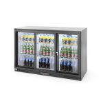 Vitrina frigorifica de prezentare 3 usi glisante interval temperatura 2/10?C, 300 W, corp inox, ARKTIC by Hendi, 1335x500x(h)900 mm 338 Litri, Clasa energetica E - Image 3
