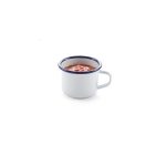 Ceasca emailata 120 ml, 70x(H)50 mm, model traditional alb / albastru, Hendi - Image 2