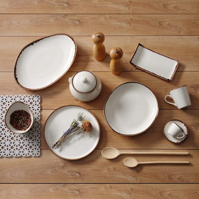 Farfurie dreptunghiulară Vanilie, 300x150 mm Fine Dine - Image 16