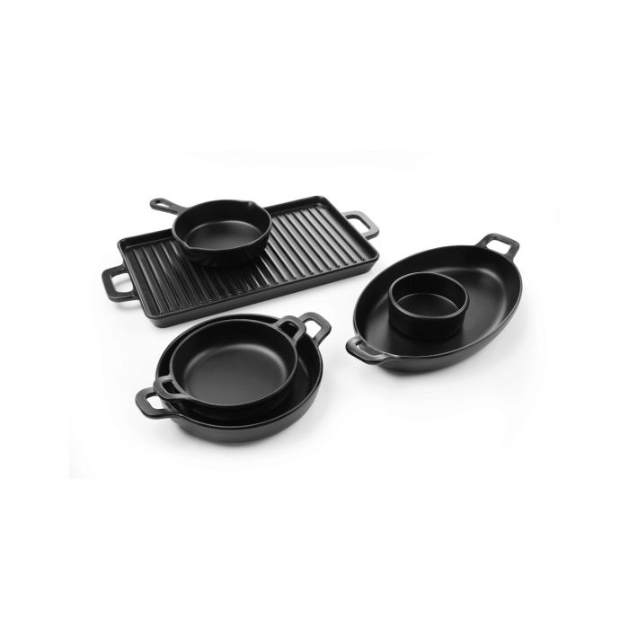 Vas servire in forma de mini-tigaie cu 2 manere, 189x147x(H)37 mm, melamina, Hendi Little Chef - Image 2