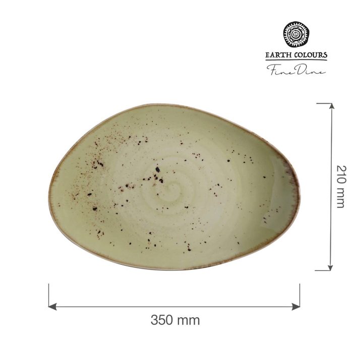 Farfurie cu formă organică Olive 350x210 mm Fine Dine - Image 14