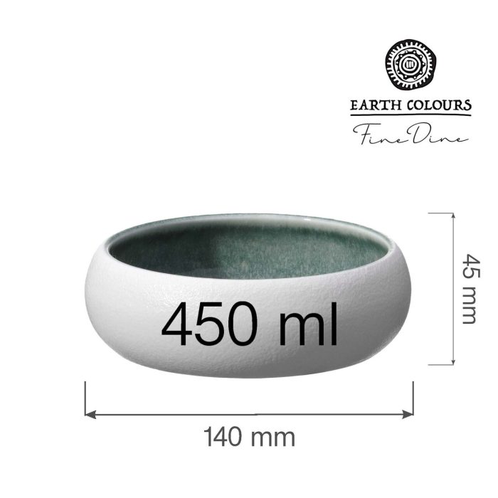 Bol Goro White Green 140 mm, 450 ml Fine Dine - Image 12