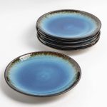 Farfurie Fine Dine, colectia Lazur, diametru 207 mm, portelan decorat manual - Image 6