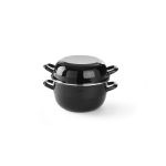 Oala emailata cu capac pentru scoici 3 Lit ,21 cm diametru x13/20 cm inaltime Hendi - Image 2