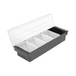 Cutie ingrediente bar / pizza, 5 compartimente, cu capac, 495x160x(H)100 mm, Hendi, plastic ABS - Image 4