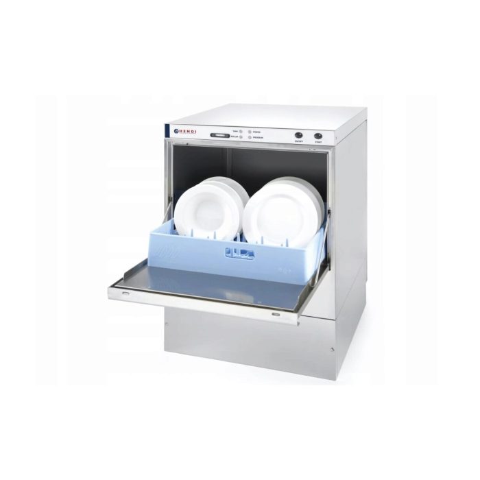 Masina profesionala de spalat vase K 50 50 x 50 control electromecanic 6600 W Hendi Inox 570x600(+370)x(H)830 mm - Image 3
