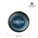 Farfurie Fine Dine pentru supa, colectia Lazur, diametru 152 mm, portelan decorat manual - Image 11