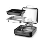 Încălzitor cu inducție cu capac din sticlă De Luxe Black, GN 2/3 Fine Dine - Image 8