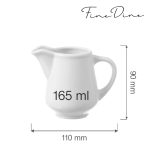 Cana pentru lapte Fine Dine Bianco, 180ml - Image 4