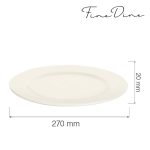 Farfurie Fine Dine, Crema 270 mm - Image 15
