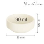 Bol Fine Dine, Crema 90 ml, 80 mm - Image 6