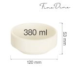 Bol stivuibil Fine Dine, Crema 380 ml, 120 mm - Image 5