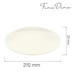 Farfurie intinsa Fine Dine, Crema 210 mm - Image 9