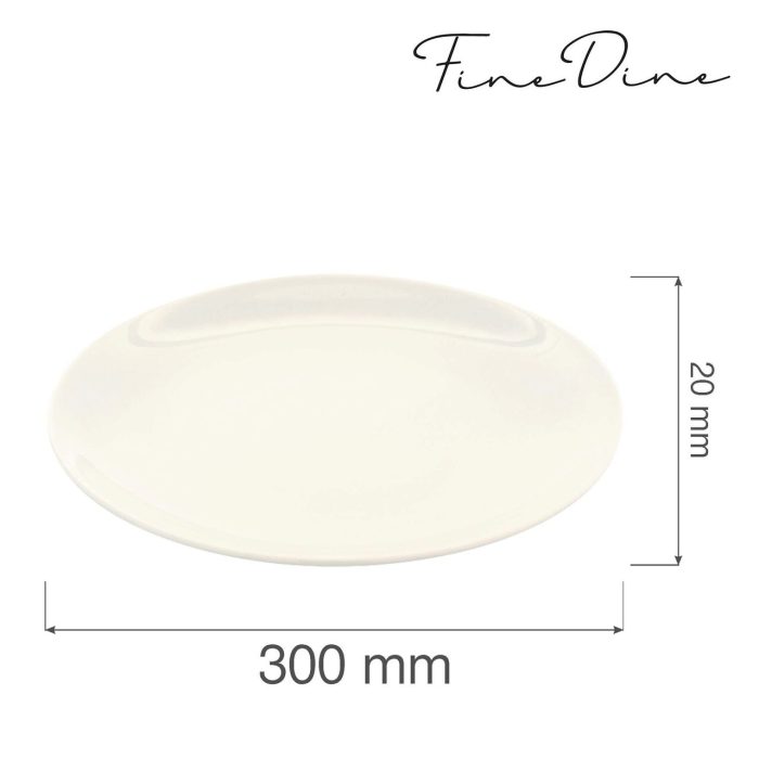 Farfurie intinsa Fine Dine, Crema 300 mm - Image 9
