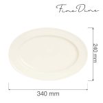 Platou oval Fine Dine, Crema 340x240 mm - Image 8