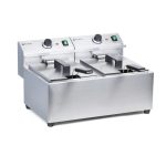 Friteuza electrica profesionala dubla 2x8 litri, inox, 2x3500W, Hendi Mastercook - Image 3