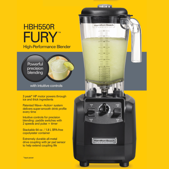 Blender barman Fury® HBH550R-CE 1,8 l 880 W, Hamilton Beach Commercial - Image 24