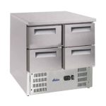 Masa frigorifica cu 4 sertare si unitate inferioara, Arktic 247L, 900x700x(H)850mm