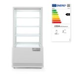 Vitrina rece pt prezentare, alba, 68 lt, interval temp 0-12 gr C, 170 W, 3 rafturi reglabile pe inaltime, ARKTIC by Hendi, 452x406x(H)891 mm, Clasa energetica C - Image 3