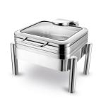 Chafing Dish cu capac de sticla Delux GN 1/1 , Fine Dine - Image 4