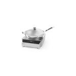Tigaie Wok profesionala, cu capac, 360x inaltime 180 mm, inox, Hendi, potrivit si pt inductie - Image 2