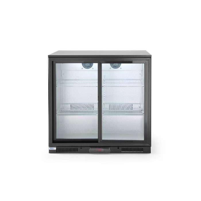Vitrina frigorifica de prezentare usi glisante interval temp. 2/10?C, 220 W, corp inox, ARKTIC by Hendi, 900x500x(H)900 mm 198 Litri, Clasa energetica E - Image 5