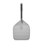 Paleta de pizza patrata perforata cu maner scurt, 305x660 mm - Image 2