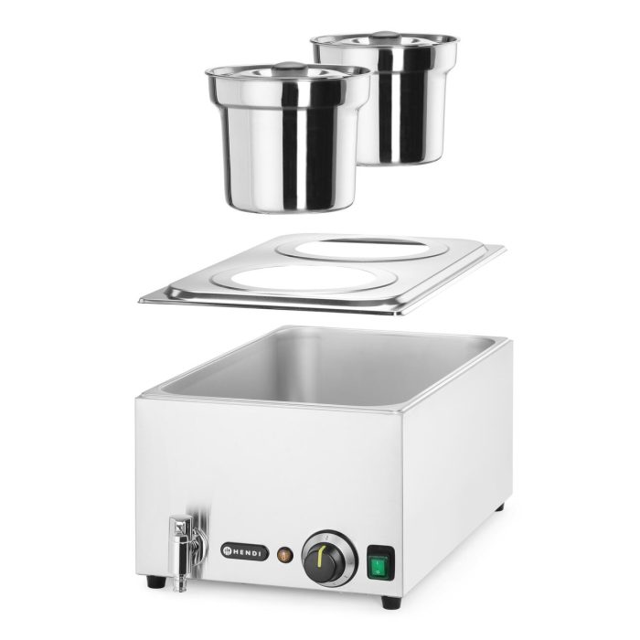Bain-marie HENDI Ranger + 2x recipiente de 4L cu capac, 8L, 220-240V/1000W, 604x332x(H)315mm - Image 2