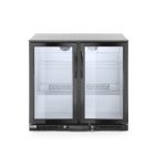 Vitrina frigorifica pentru bar, 198L, 2 usi batante, iluminat LED, 900x500x(H)900mm - Image 2
