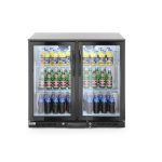 Vitrina frigorifica pentru bar, 198L, 2 usi batante, iluminat LED, 900x500x(H)900mm - Image 4