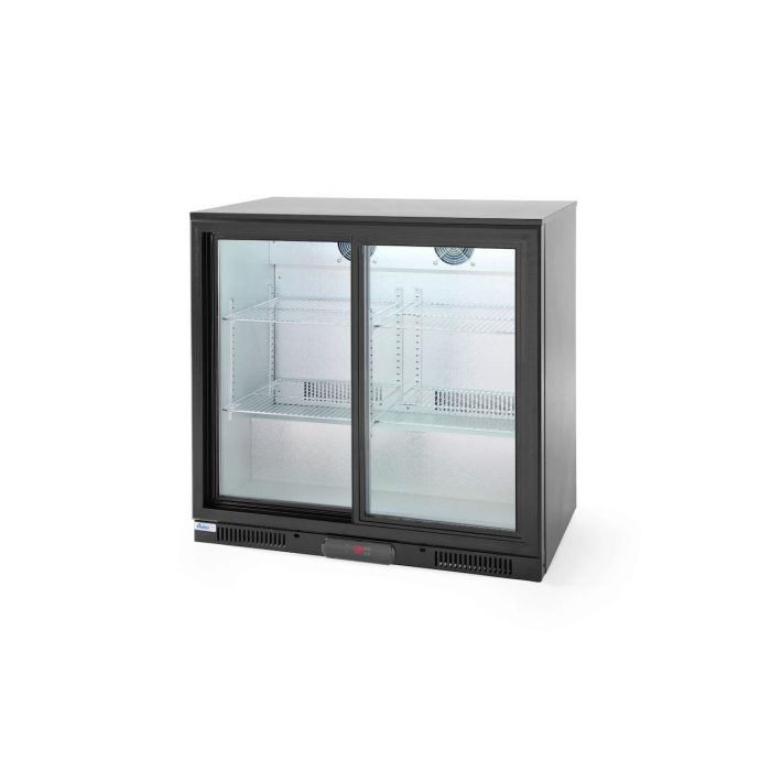 Vitrina frigorifica de prezentare usi glisante interval temp. 2/10?C, 220 W, corp inox, ARKTIC by Hendi, 900x500x(H)900 mm 198 Litri, Clasa energetica E - Image 4