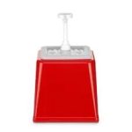 Dispenser de sos cu pompa,Hendi 2.5 L, rosu, 230x210x(H)250 mm - Image 2