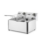 Friteuza electrica profesionala 2x4 lt, 2x3000W, inox, termostat 0-190 gr C, Hendi Kitchen LIne, 47x42x(H)33 cm - Image 4