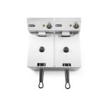 Friteuza electrica profesionala 2x4 lt, 2x3000W, inox, termostat 0-190 gr C, Hendi Kitchen LIne, 47x42x(H)33 cm - Image 5