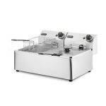 Friteuza electrica profesionala 2x6 litri 2x3300 W, termostat 0-190 gr C, corp inox, Hendi Kitchen Line, 550x430x(H)290 mm - Image 3