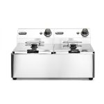 Friteuza electrica profesionala 2x6 litri 2x3300 W, termostat 0-190 gr C, corp inox, Hendi Kitchen Line, 550x430x(H)290 mm - Image 4
