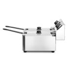 Friteuza electrica profesionala 2x6 litri 2x3300 W, termostat 0-190 gr C, corp inox, Hendi Kitchen Line, 550x430x(H)290 mm - Image 5