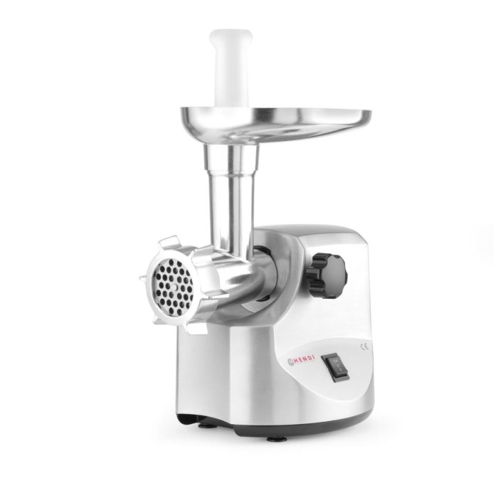 Masina de tocat carne, 2 discuri taiere incluse 4 si 7 mm, 3 accesorii umplere carnati 12, 15, 20 mm, Hendi 198, corp aluminiu, palnie fonta, 400W - Image 10