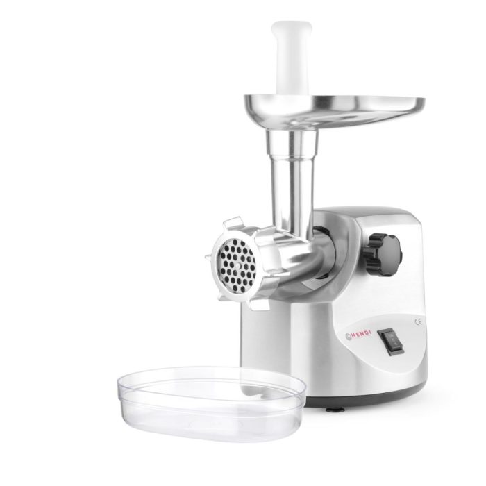 Masina de tocat carne, 2 discuri taiere incluse 4 si 7 mm, 3 accesorii umplere carnati 12, 15, 20 mm, Hendi 198, corp aluminiu, palnie fonta, 400W - Image 11