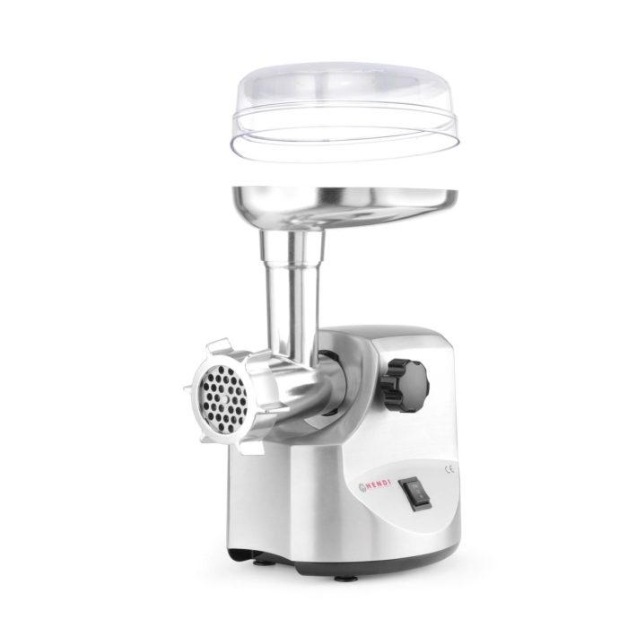 Masina de tocat carne, 2 discuri taiere incluse 4 si 7 mm, 3 accesorii umplere carnati 12, 15, 20 mm, Hendi 198, corp aluminiu, palnie fonta, 400W - Image 8